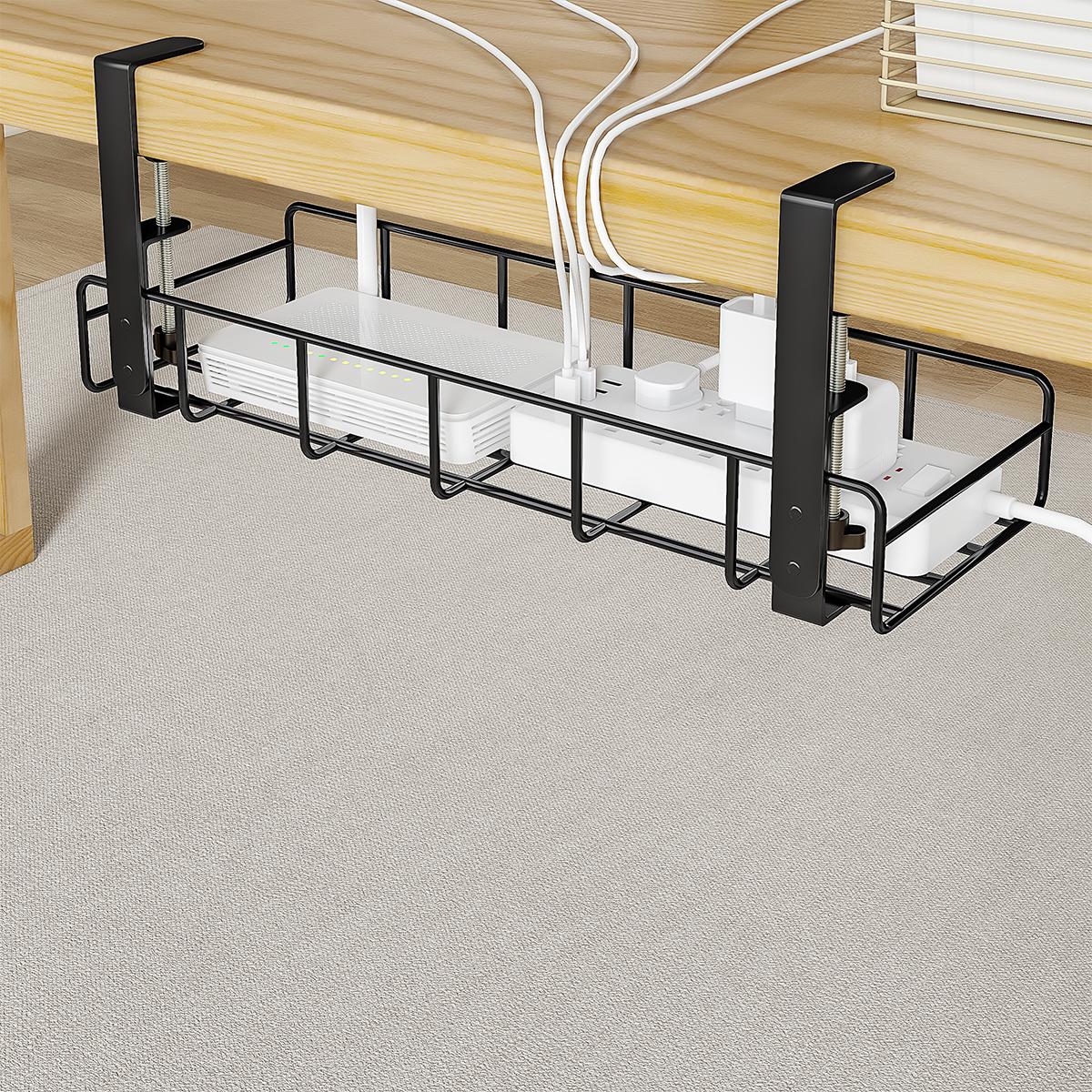Gaming Accessories Rack - Bezwiertkowy metalowy organizer kabli pod biurkiem,