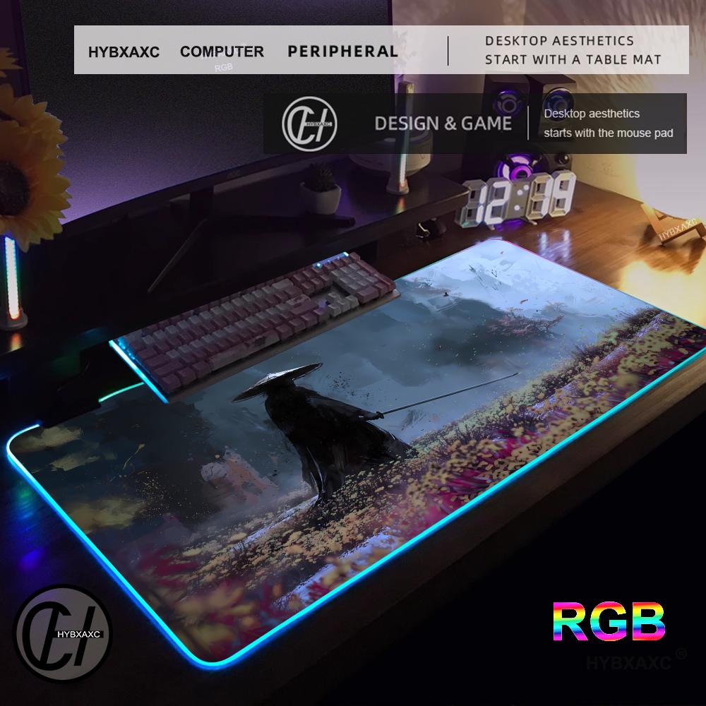 Gaming Accessories Companies - Podkładka pod mysz RGB Samurai Warrior,